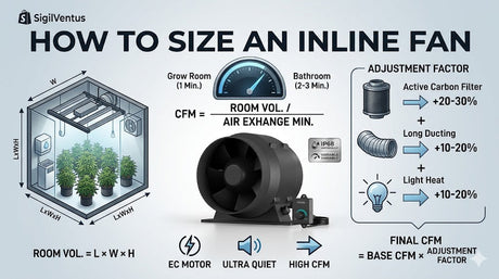How to Size an Inline Fan (CFM Guide for Grow Rooms & Ventilation)