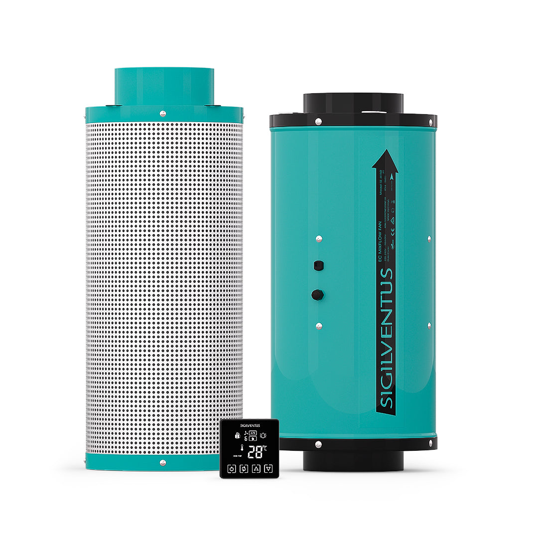 8-Inch EC Silenced Fan Smart Ventilation Kit with Heavy-Duty Carbon Filter | SigilVentus