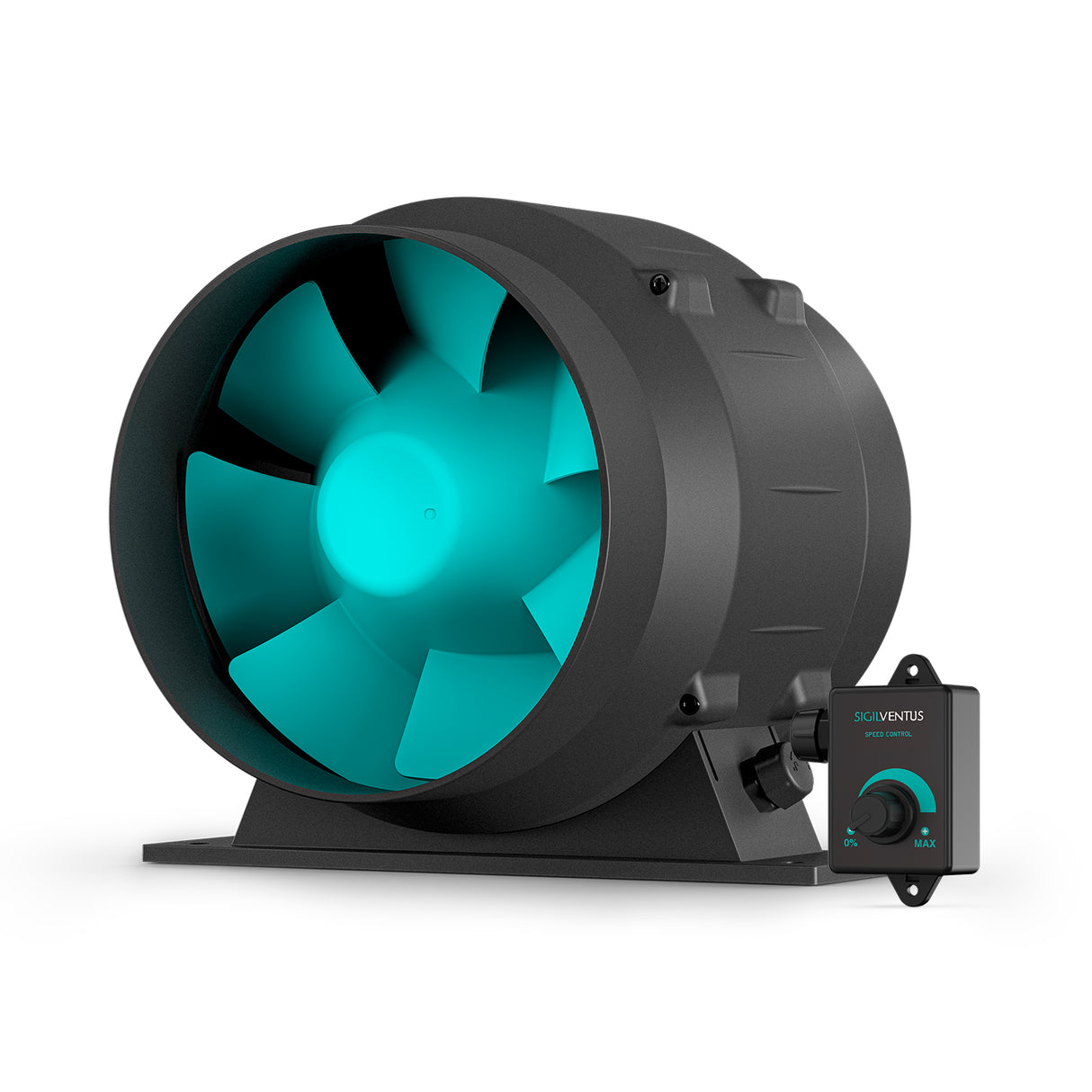 LITELINE 6.3” EC MixFlow Inline Fan – IP68 Waterproof, Variable Speed Control