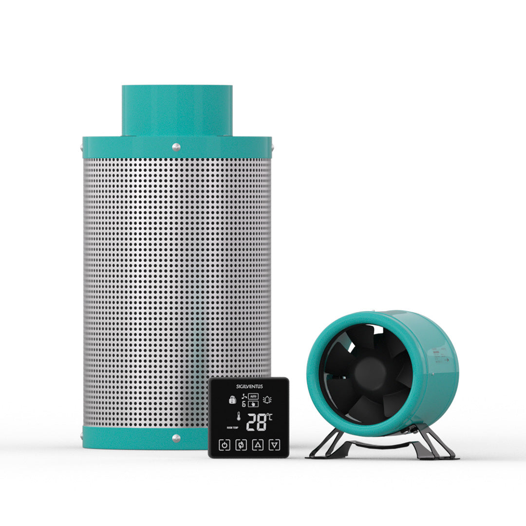 6-Inch EC Fan Odor Control Kit with Carbon Filter & Wireless Remote | SigilVentus