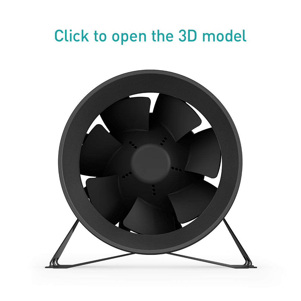 LITELINE 10” EC MixFlow Inline Fan – IP68 Waterproof, Variable Speed Control